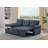 Linen Blend Sleeper Sofa with Reversible Chaise