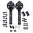 Matte Black Stainless Steel Single Door Barn Door Hardware Kit Standard Single