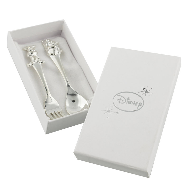Disney Winnie The Pooh Silverplated Fork & Spoon Set