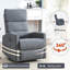 Fauteuil inclinable manuel avec chaise berçante et pivotante en tissu-1893080643