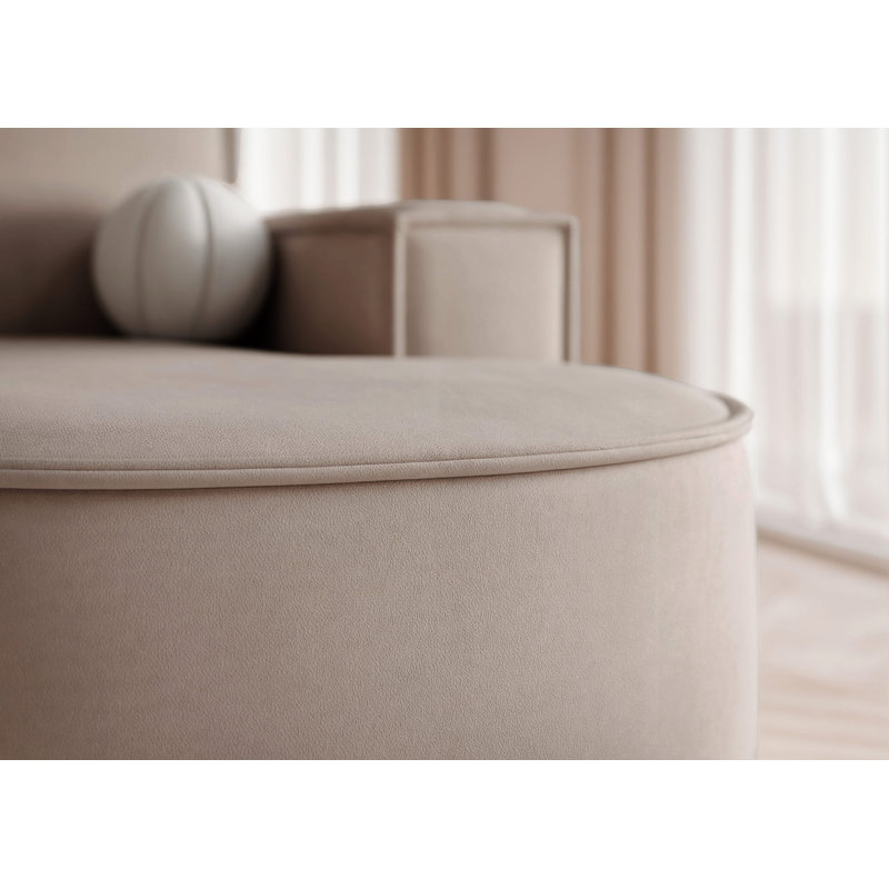 6 Seater Corner Sectional, Blush Pink