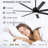 56" Outdoor Ceiling Fan with Light & Remote, Waterproof DC Motor, 3 Color LED for Patio & Porch-1013064355