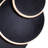 9-Inch Integrated LED Circle Trio Wall Sconce – Matte Black Finish, Ideal for Hallways, Bedrooms, and Living Rooms-592214252