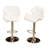 Glasgow Contemporary Tufted Adjustable Height Hidraulic Bar Stools, Set Of 2, White-218035167