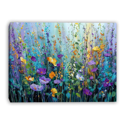 Vibrant Meadow Rise Wrapped Canvas Wall Art