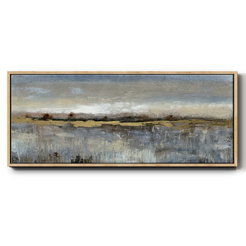 Abstract March II- Framed Canvas, 20" H x 50" W