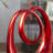 Polystone Swirl Abstract Decorative Red Sculpture-107635934