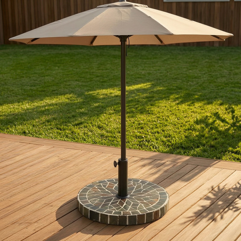 Outdoor 90-pound Tile Round Umbrella Base