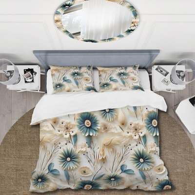 Blue And White Coastal Retreat Seashells I Duvet Cover