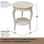 Table de bout ronde avec tablette de rangement, construction solide, conception bricolage sans finition pour peinture ou teinture personnalisée, assemblage facile