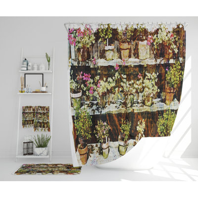 Nayome Polyester Shower Curtain Set