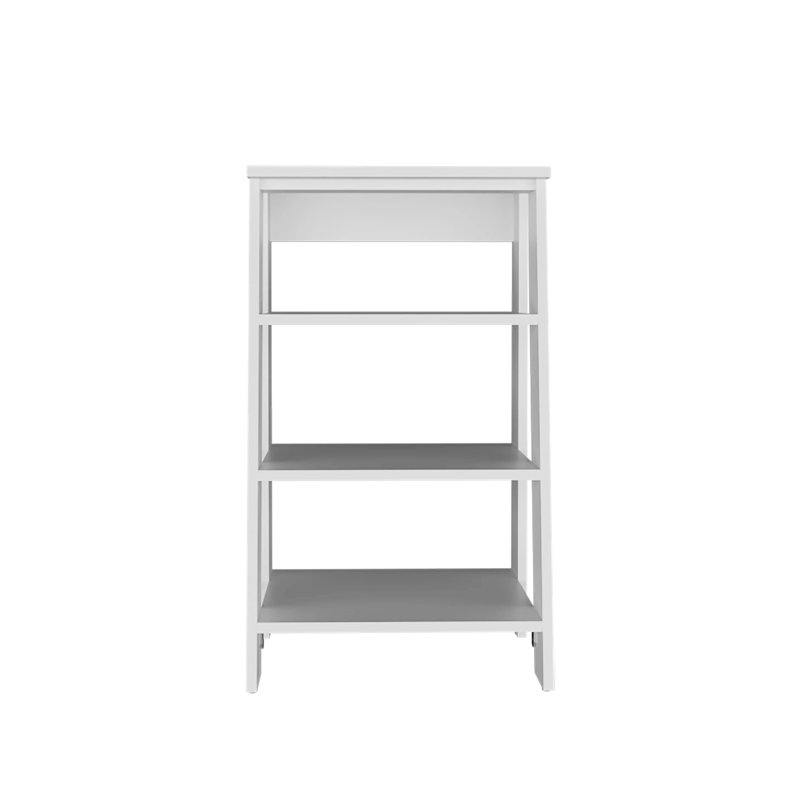 Charmante étagère de rangement de salle de bain blanche avec 4 tablettes pour les articles