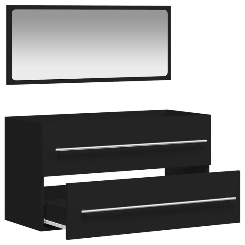 Autra Freestanding Bathroom Cabinet, Black