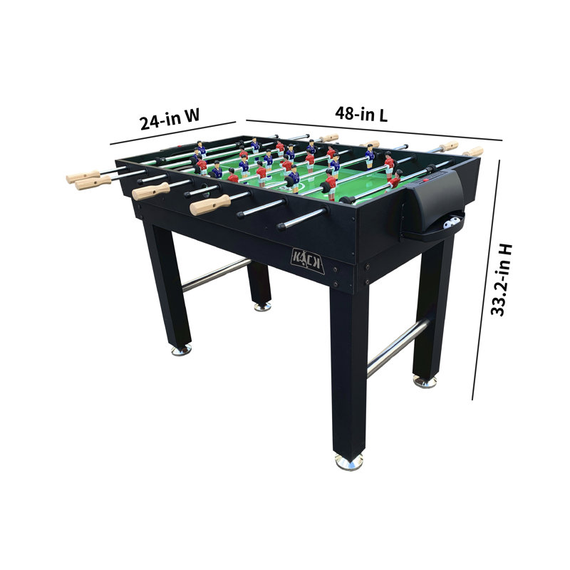 KICK Hexad 48" 6-In-1 Multi Game Table, Black