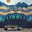 Abstract Mountains Peel & Stick Border-93867369