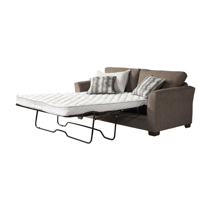 Esma Upholstered 79.5'' Sleeper Sofa, Brown Polypropylene/Olefin