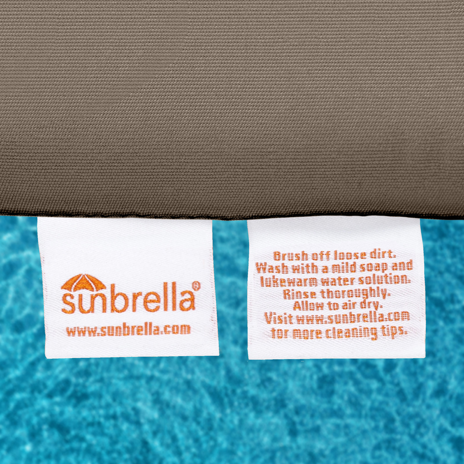 Sunbrella® Outdoor Bench Cushion, Cast Shale Sunbrella® Plainweave