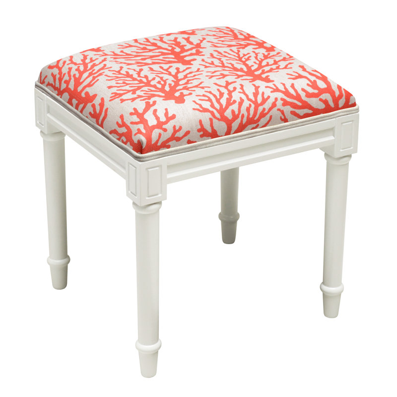 Tabouret de coiffeuse Abelardo, Rouge
