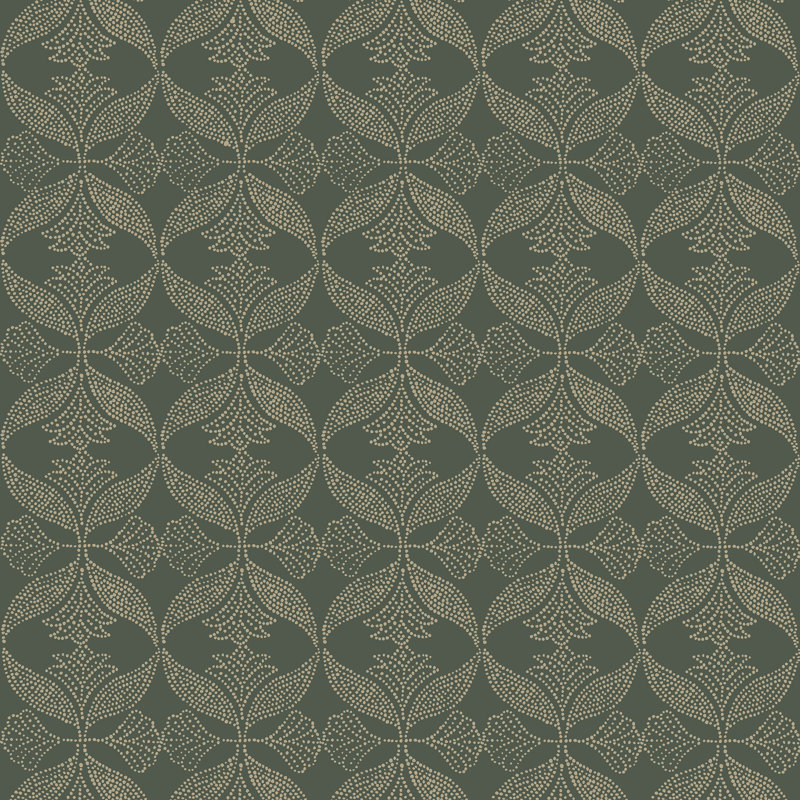 Papier peint ornement, Green