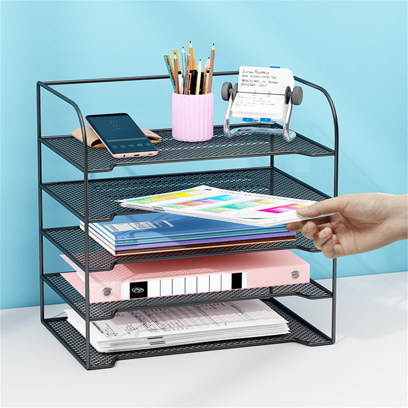 Razim Metal File Organizer, Black