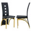 Chaise de salle à manger rembourrée en similicuir moderne avec pieds incurvés en métal et dossier découpé (ensemble de 4)-2036752451-2031375124-2031375114
