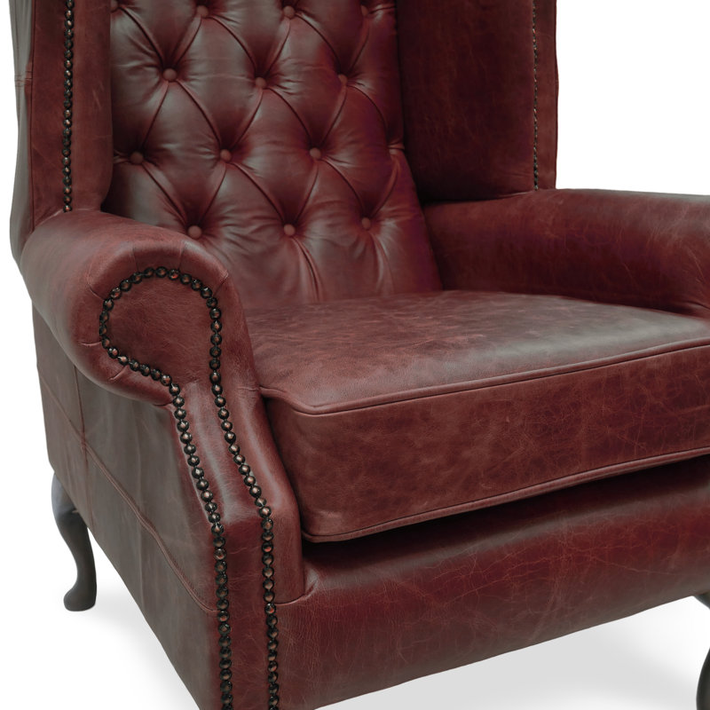 Maritschnik Upholstered Wingback Chair, Red