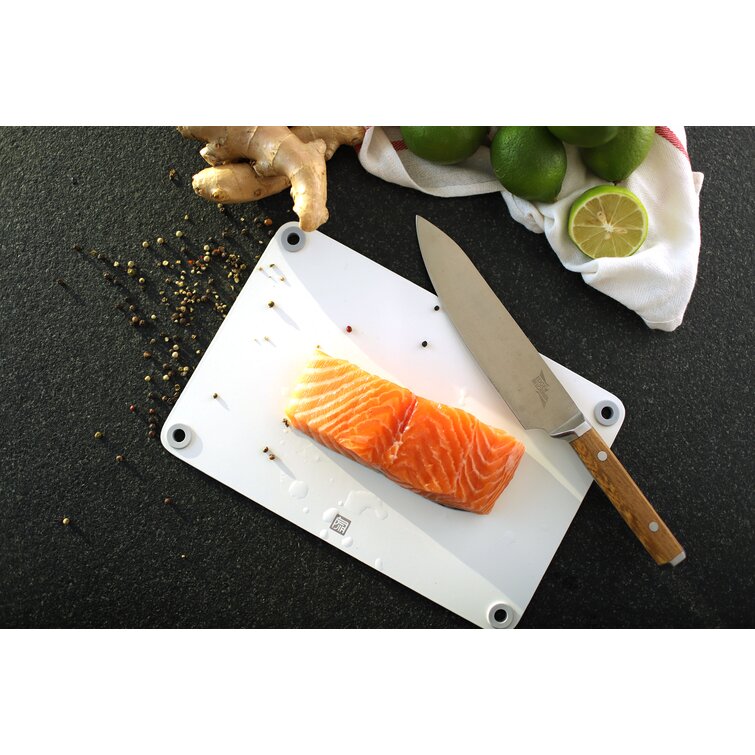 Jia Inc. Enamel on Stainless Steel Cutting Board | Hard, Smooth Surface | Heat Resistant | Easy to Clean