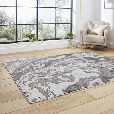 Wolbert area rug Machine Woven Rectangle Grey