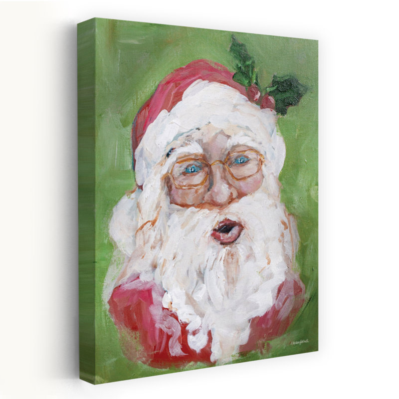 Art hivernal contemporain fantaisiste abstrait Jolly, H 24 po x l 16 po