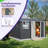 10 FT x 8 FT Rectangular Metal Storage Shed with Window & Floor Frame, Gray