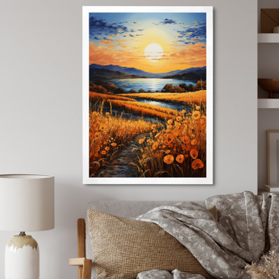 «Vangogh Harvest Time in the Wheat Fields I» par Vincent Van Gogh - peinture sur toile