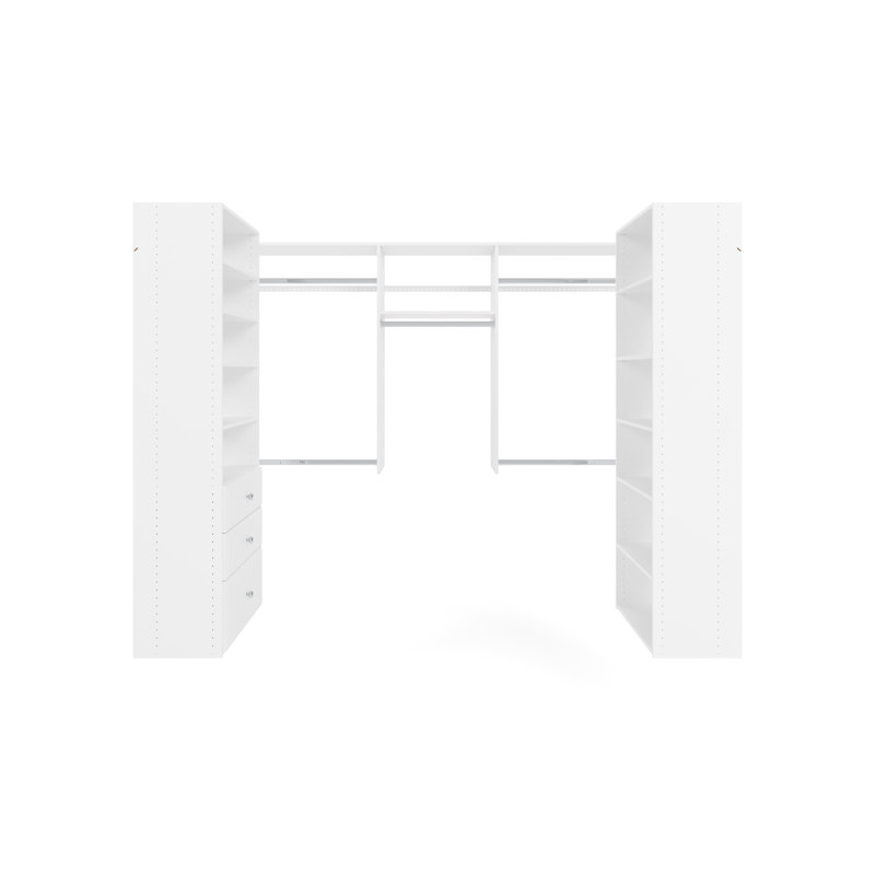Ensembles de rangement avec système de placard l 96 po Grid, Blanc
