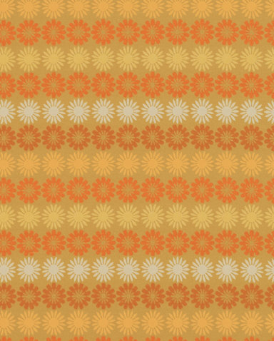 Tapis orange en laine tissé à la main et à la main Sunstripe, Rectangle 6 pi 4 po x 8 pi 7 po
