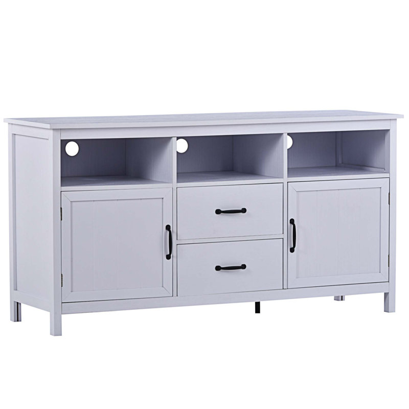 Buffet avec 2 portes et 2 tiroirs, Blanc