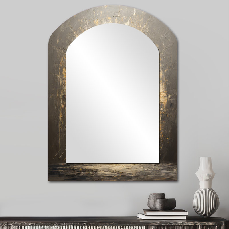 Zen Meditation Position - Miroir mural asymétrique méditation unique, 34 po x 25 po