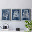 Antique Chair Blueprint IV - Ensemble de 3 peintures sur toile encadrées-1252570560-1252570561