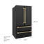 ZLINE 36" Autograph Edition 22.5 cu. ft Freestanding French Door Refrigerator with Ice Maker in Fingerprint-88089457