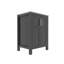 Meuble-lavabo noir 24 po avec lavabo en céramique blanche