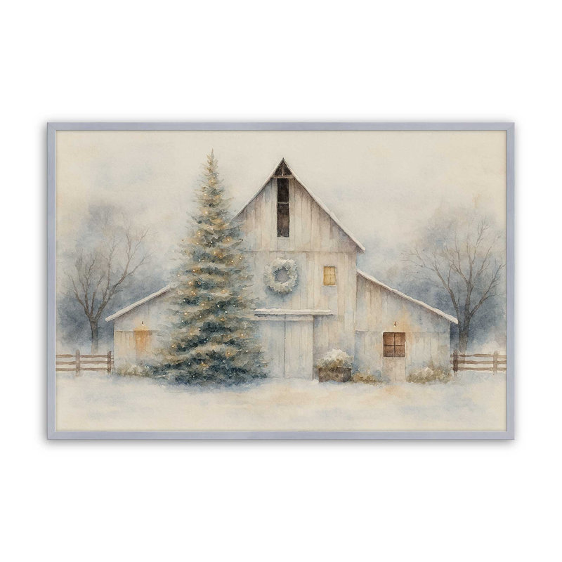 Reproduction d'art Barnlight Noel, 11 po x 14 po, Chrome poli