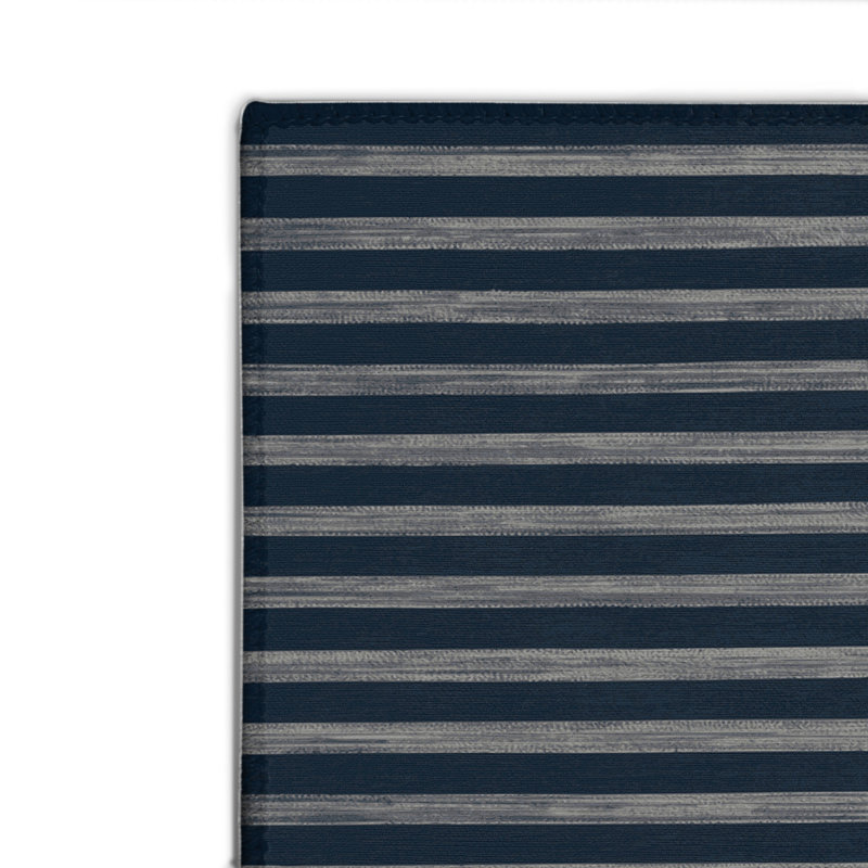 HorizontalStripes Blue Indoor and Outdoor Area Rug, Rectangle 2' x 3'