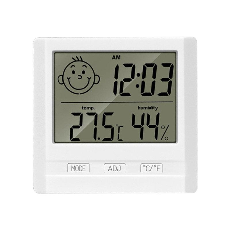 Digital Mechanical Tabletop Clock in White