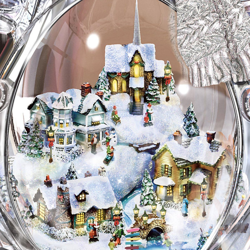 Thomas Kinkade, bonhomme de neige de Noël blanc