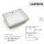 Lavabo de salle de bain rectangulaire en céramique blanche, encastré sous plan, avec trop-plein, 51 x 41 cm (20 x 16 pouces).