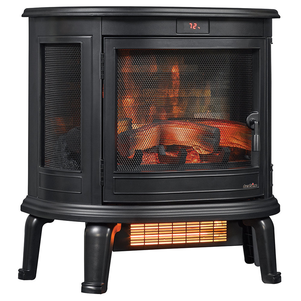Duraflame Electric Duraflame 3D Black Curved Front Infrared Electric  Fireplace With Remote Control u0026 Reviews - Wayfair Canada