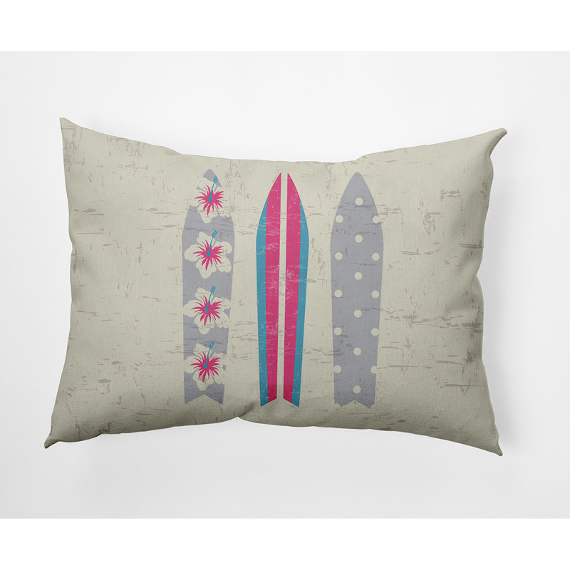 Outdoor Reversible Throw Pillow, Pink