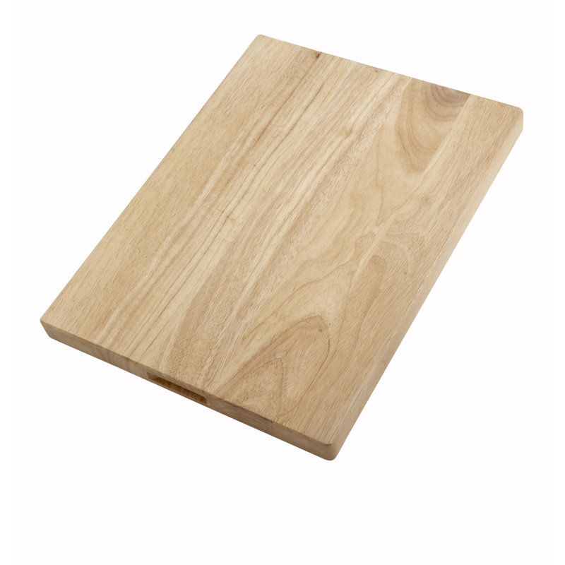 Winco 18" x 30" Natural Wood Cutting Board with Recessed Handles