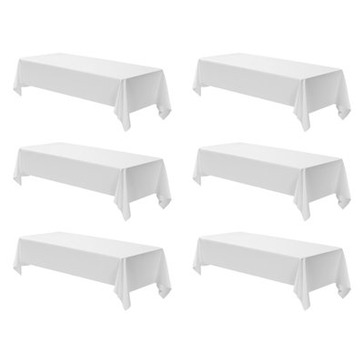 Tablecloths for Rectangle Tables, Reusable and Machine Washable Table Clothes, Wrinkle-Resistant Polyester Fabric Table Covers for Wedding, Party, Banquet