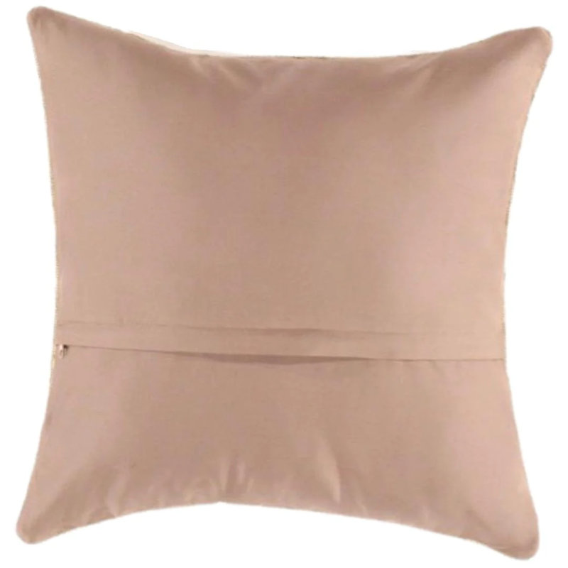 Wool Blend Throw Pillow, Beige Floral Abstract3