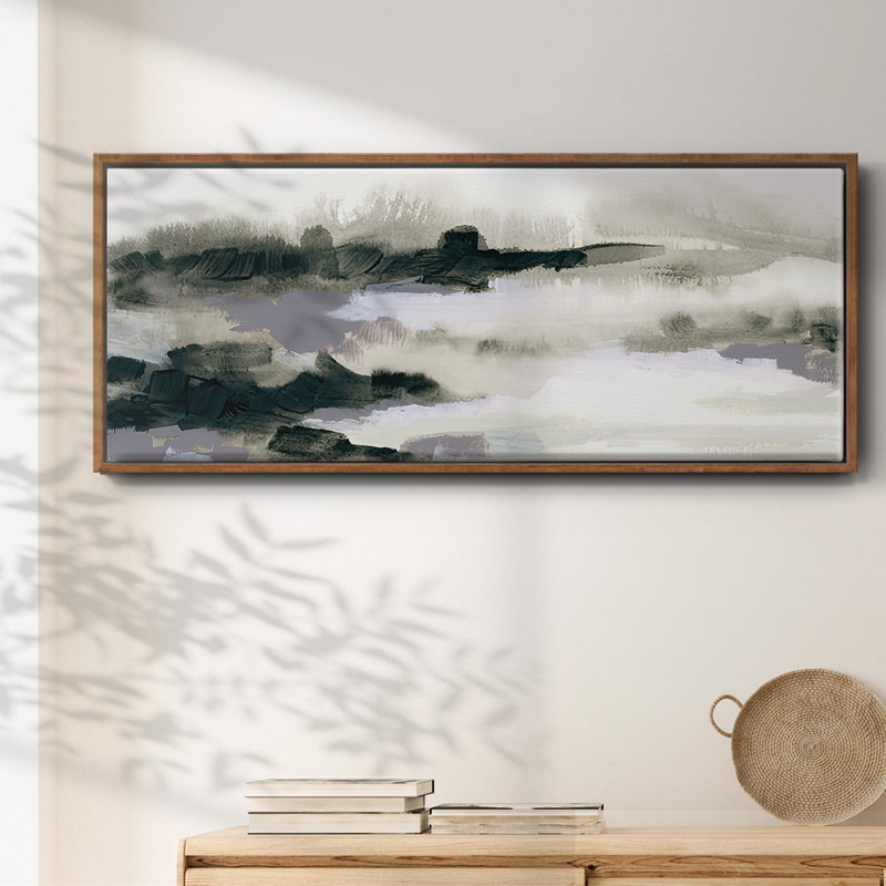 Abstract  March IV- Framed Canvas, 24" H x 60" W