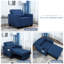 Fauteuil-lit escamotable 3-en-1 à lattes de 36,6 po Latitude USB Latitude Run-189654957
